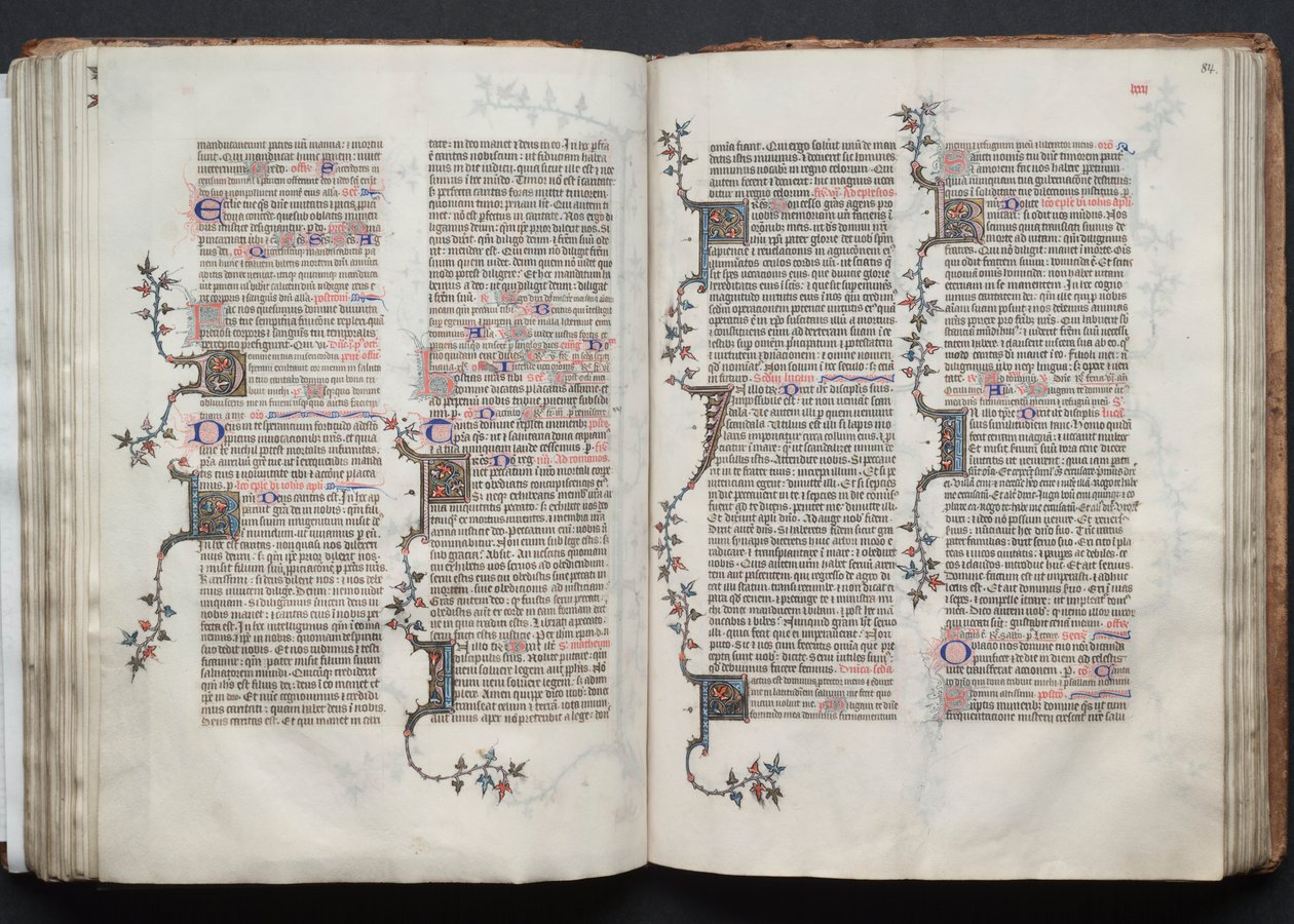 Das Gotha Missale: Fol. 84r, Text, ca. 1375 von Master of the Boqueteaux