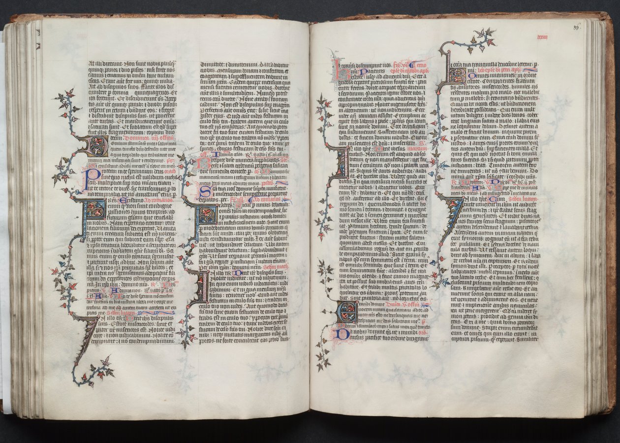 Das Gotha Missale: Fol. 86r, Text, ca. 1375 von Master of the Boqueteaux