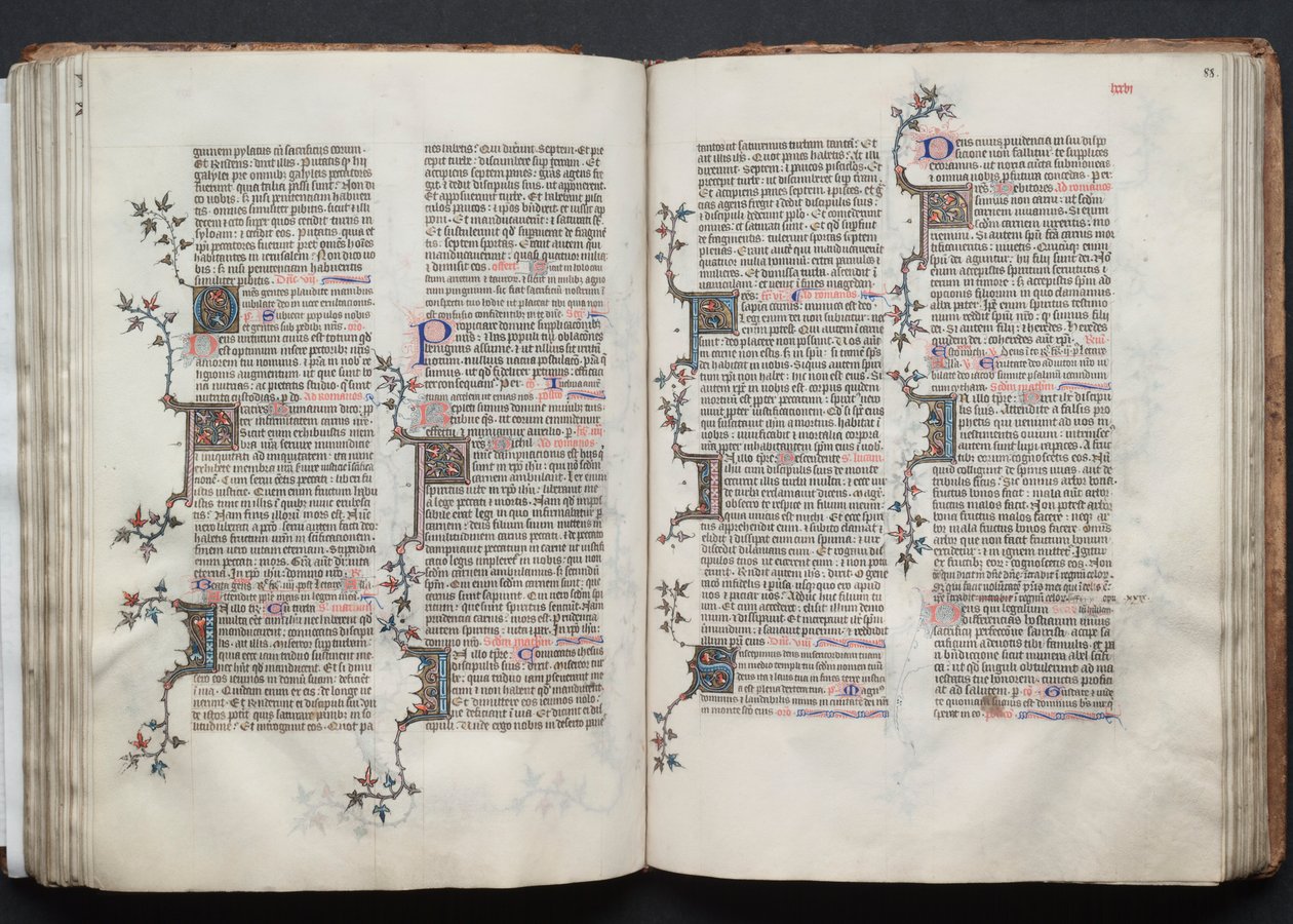 Das Gotha Missale: Fol. 88r, Text, ca. 1375 von Master of the Boqueteaux