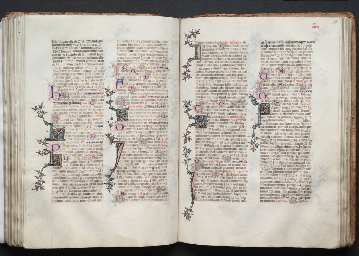 Das Gotha-Missale: Fol. 94v, Text, ca. 1375 von Master of the Boqueteaux