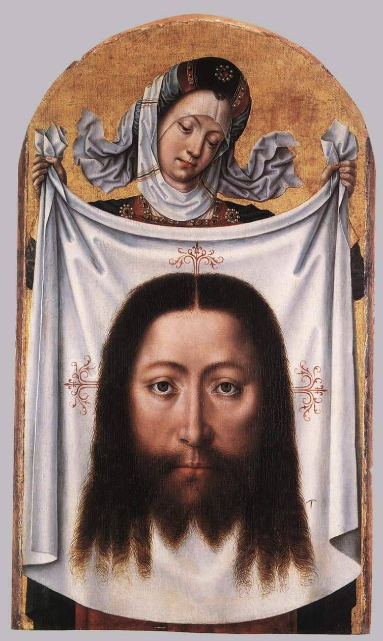 Heilige Veronika mit dem Schweißtuch von Master of the Bruges Legend of St. Ursula