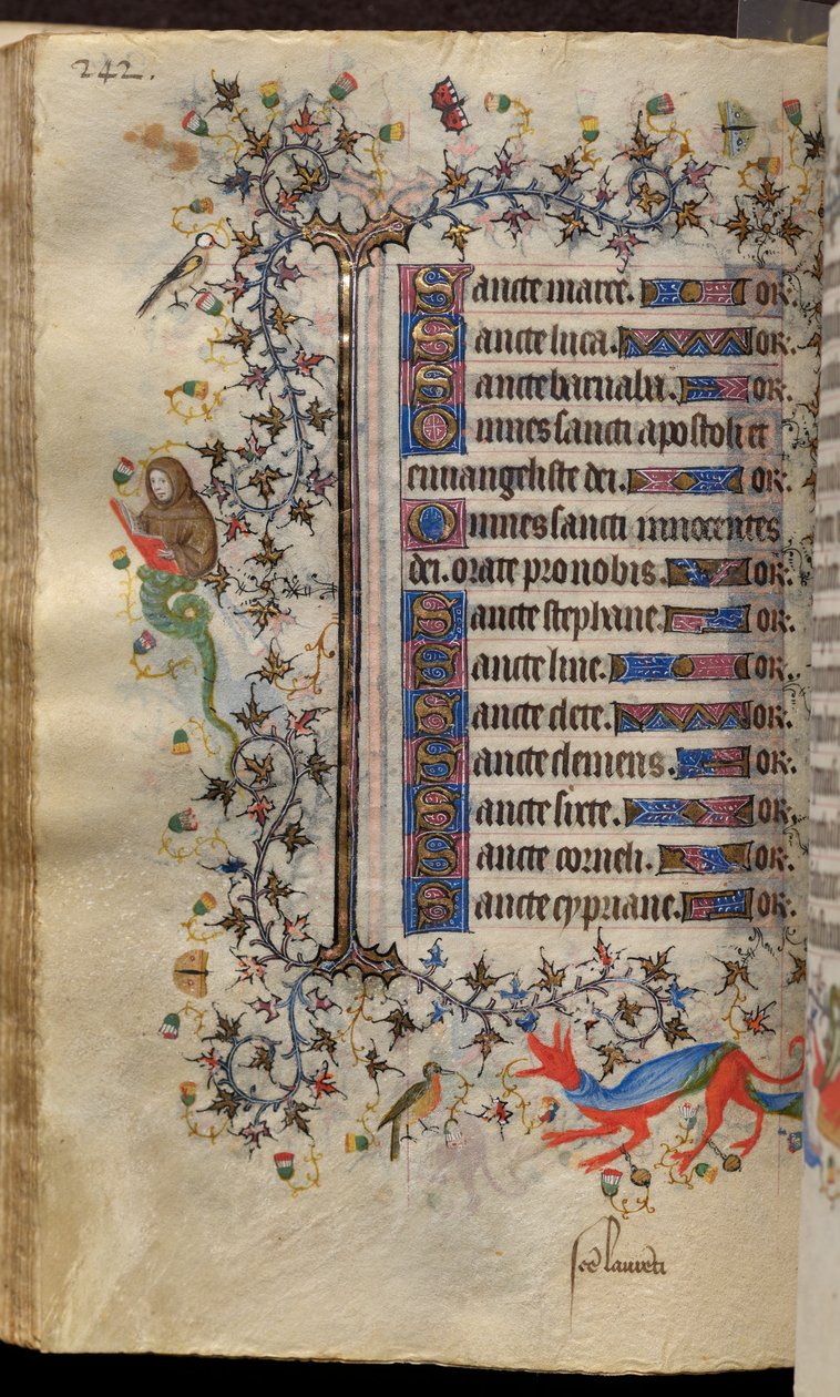 Stundenbuch von Karl dem Edlen, König von Navarra (1361-1425): fol. 121v, Text von Master of the Brussels Initials and Associates