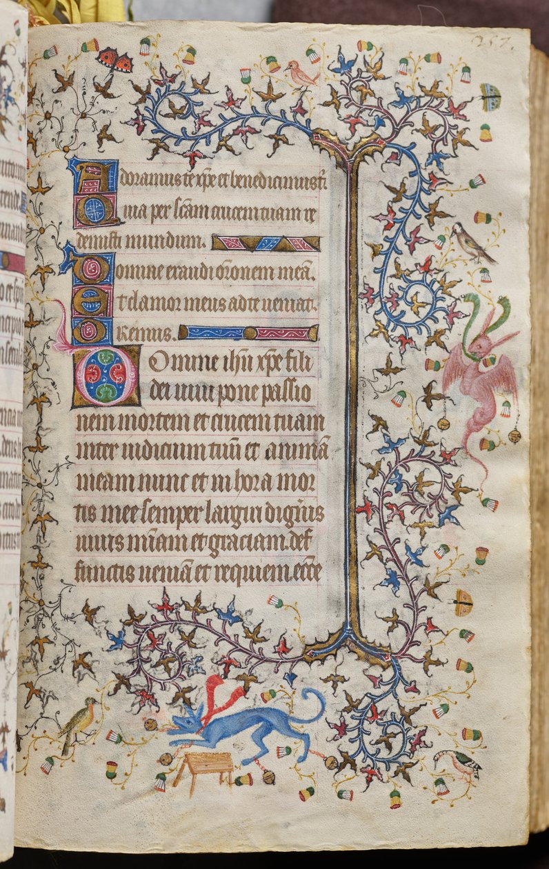 Stundenbuch von Karl dem Edlen, König von Navarra (1361-1425): fol. 129r, Text von Master of the Brussels Initials and Associates