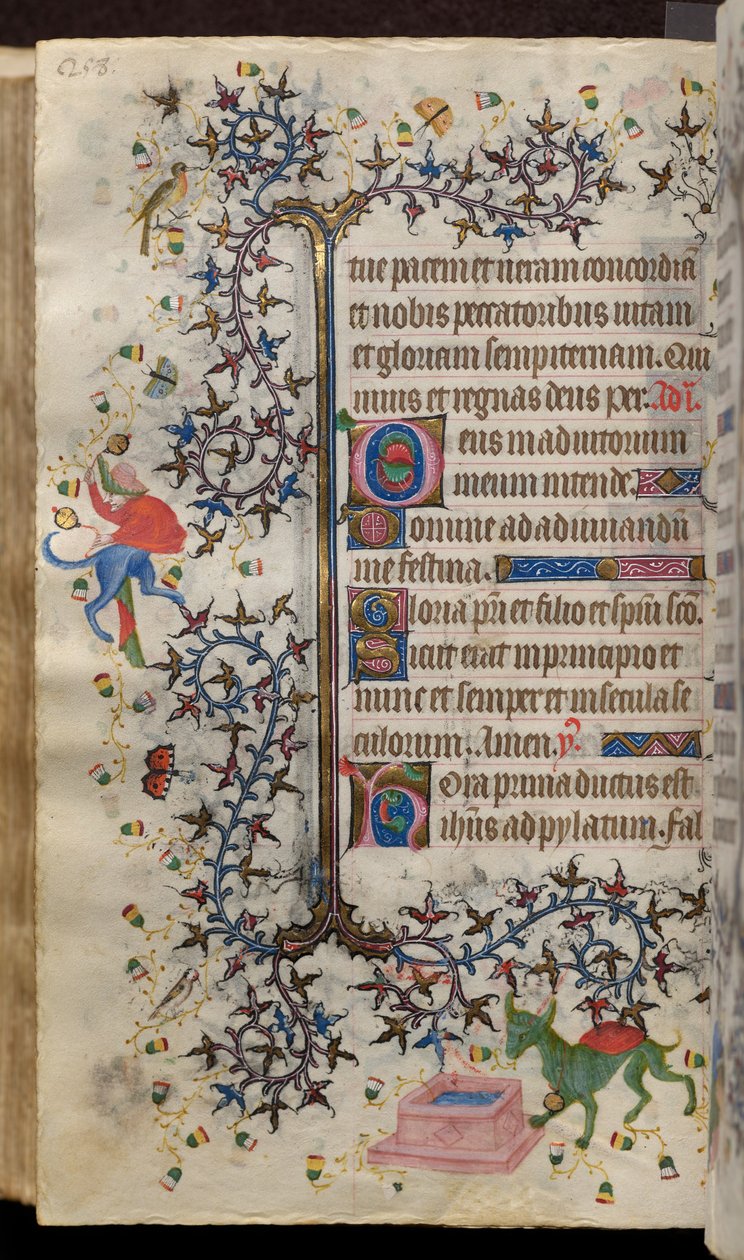 Stundenbuch von Karl dem Edlen, König von Navarra (1361-1425): fol. 129v, Text von Master of the Brussels Initials and Associates