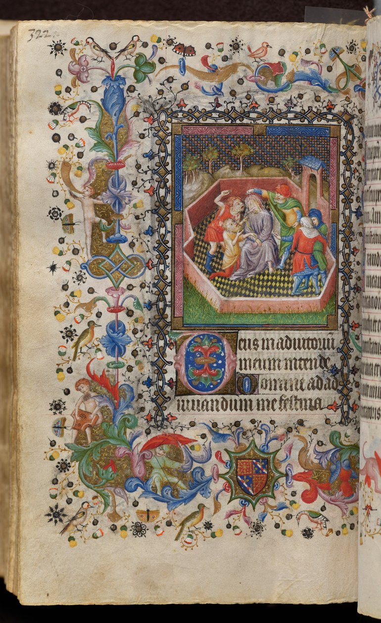 Stundenbuch von Karl dem Edlen, König von Navarra (1361-1425): fol. 161v, Verspottung Christi von Master of the Brussels Initials and Associates