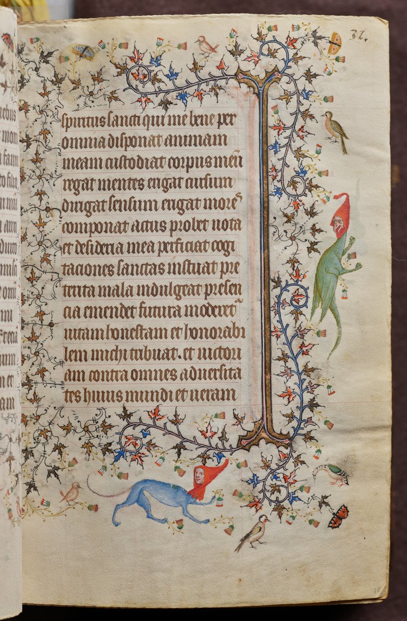Stundenbuch von Karl dem Edlen, König von Navarra (1361-1425): fol. 16r, Text von Master of the Brussels Initials and Associates
