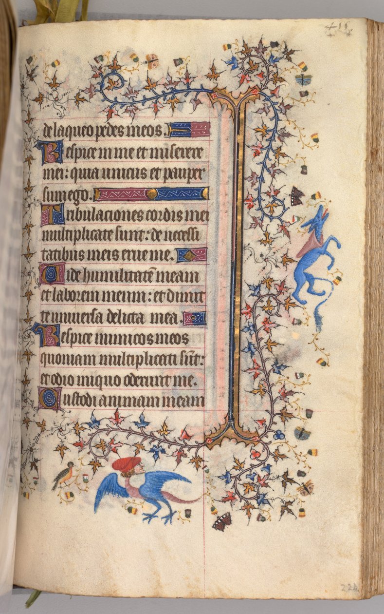 Stundenbuch von Karl dem Edlen, König von Navarra (1361-1425): fol. 222r, Text von Master of the Brussels Initials and Associates