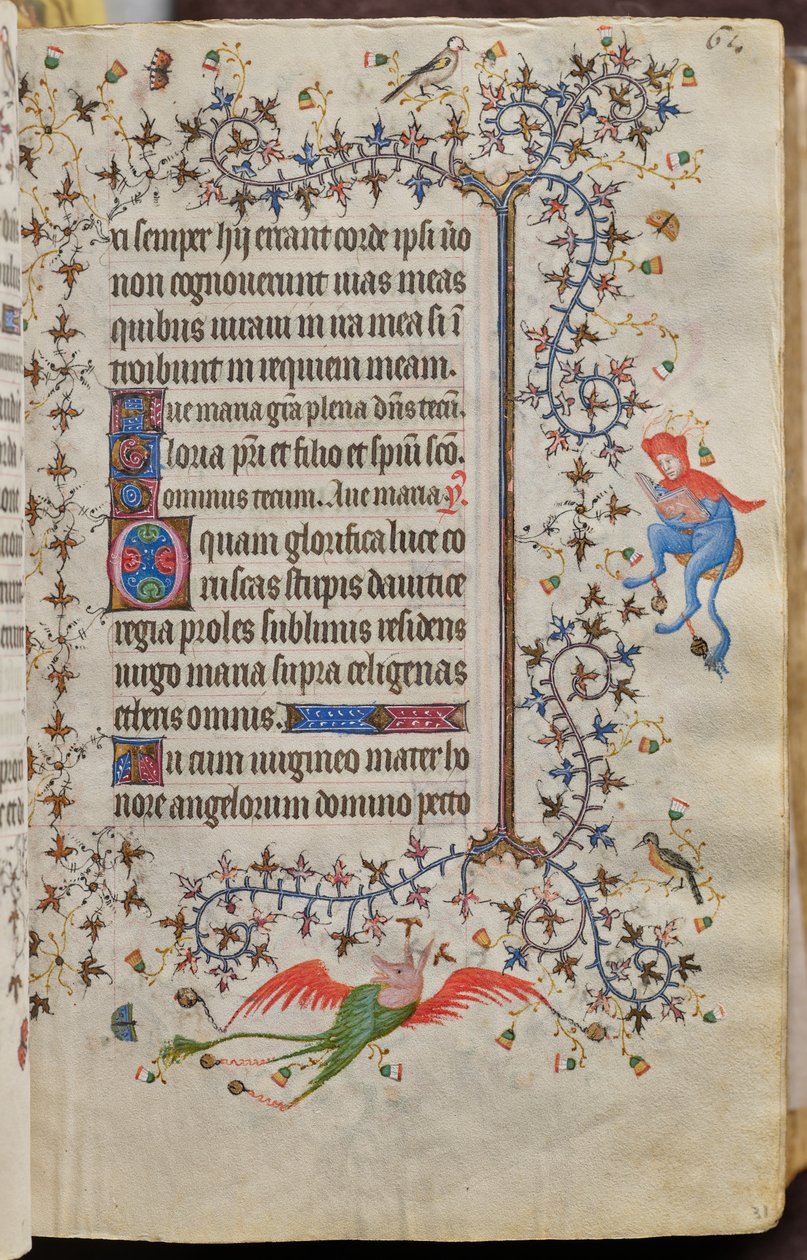 Stundenbuch von Karl dem Edlen, König von Navarra (1361-1425): fol. 31r, Text von Master of the Brussels Initials and Associates