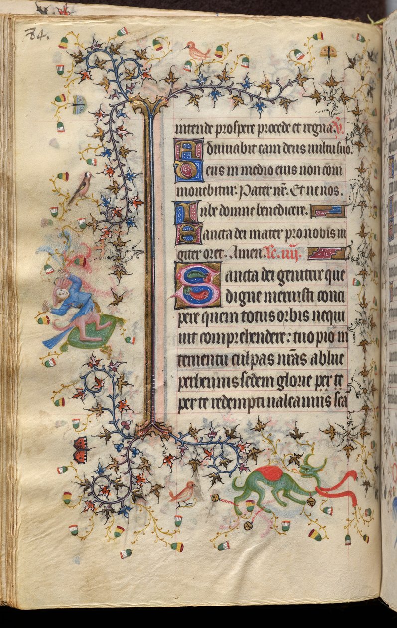 Stundenbuch von Karl dem Edlen, König von Navarra (1361-1425): fol. 42v, Text von Master of the Brussels Initials and Associates
