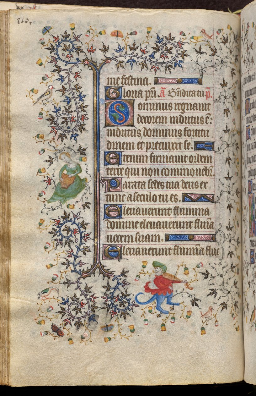 Stundenbuch von Karl dem Edlen, König von Navarra (1361-1425): fol. 55v, Text von Master of the Brussels Initials and Associates