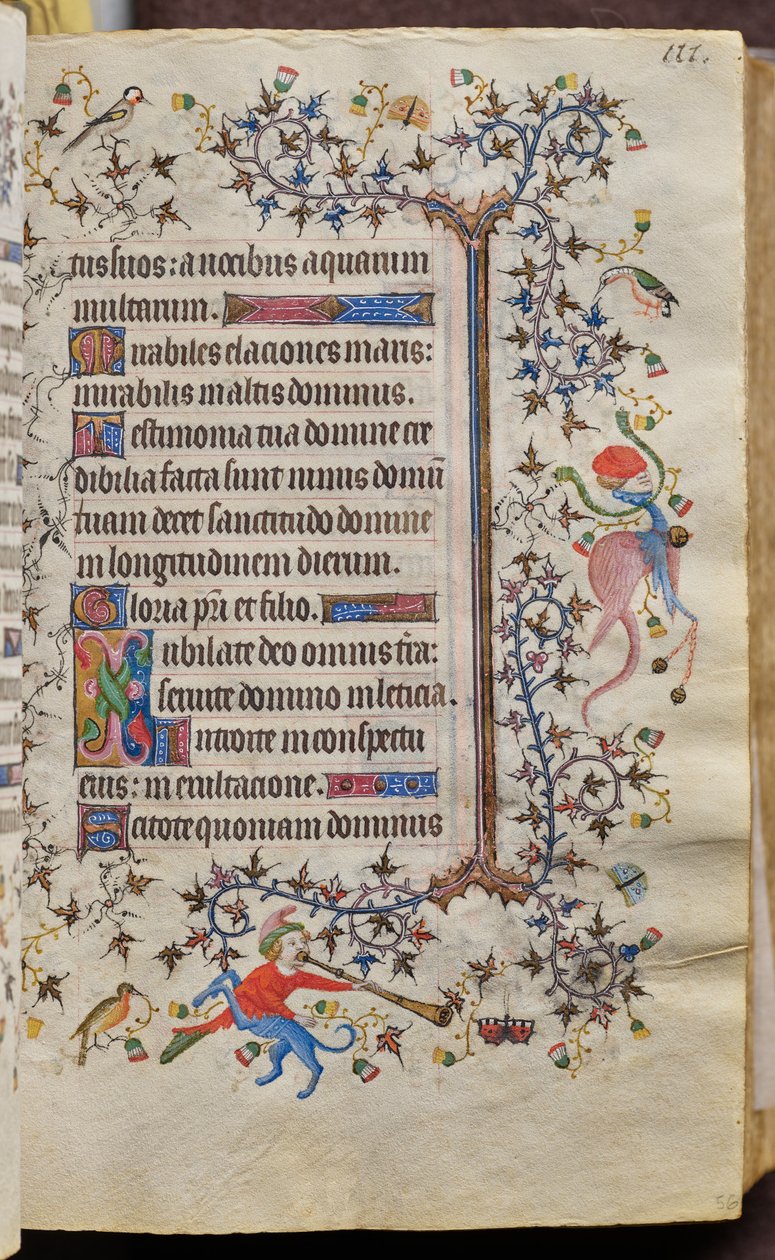 Stundenbuch von Karl dem Edlen, König von Navarra (1361-1425): fol. 56r, Text von Master of the Brussels Initials and Associates
