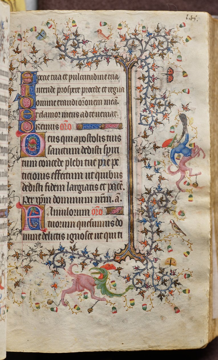 Stundenbuch von Karl dem Edlen, König von Navarra (1361-1425): fol. 73r, Text von Master of the Brussels Initials and Associates