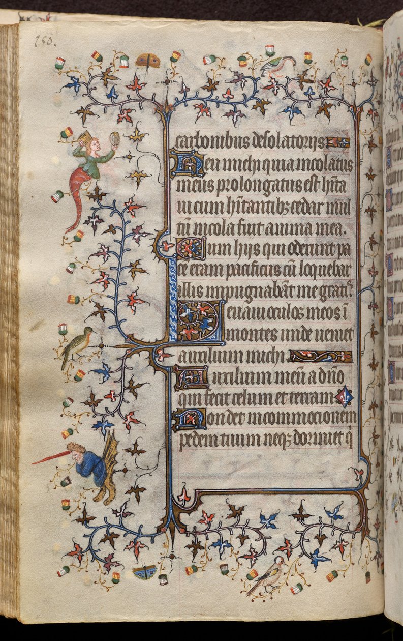 Stundenbuch von Karl dem Edlen, König von Navarra (1361-1425): fol. 75v, Text von Master of the Brussels Initials and Associates