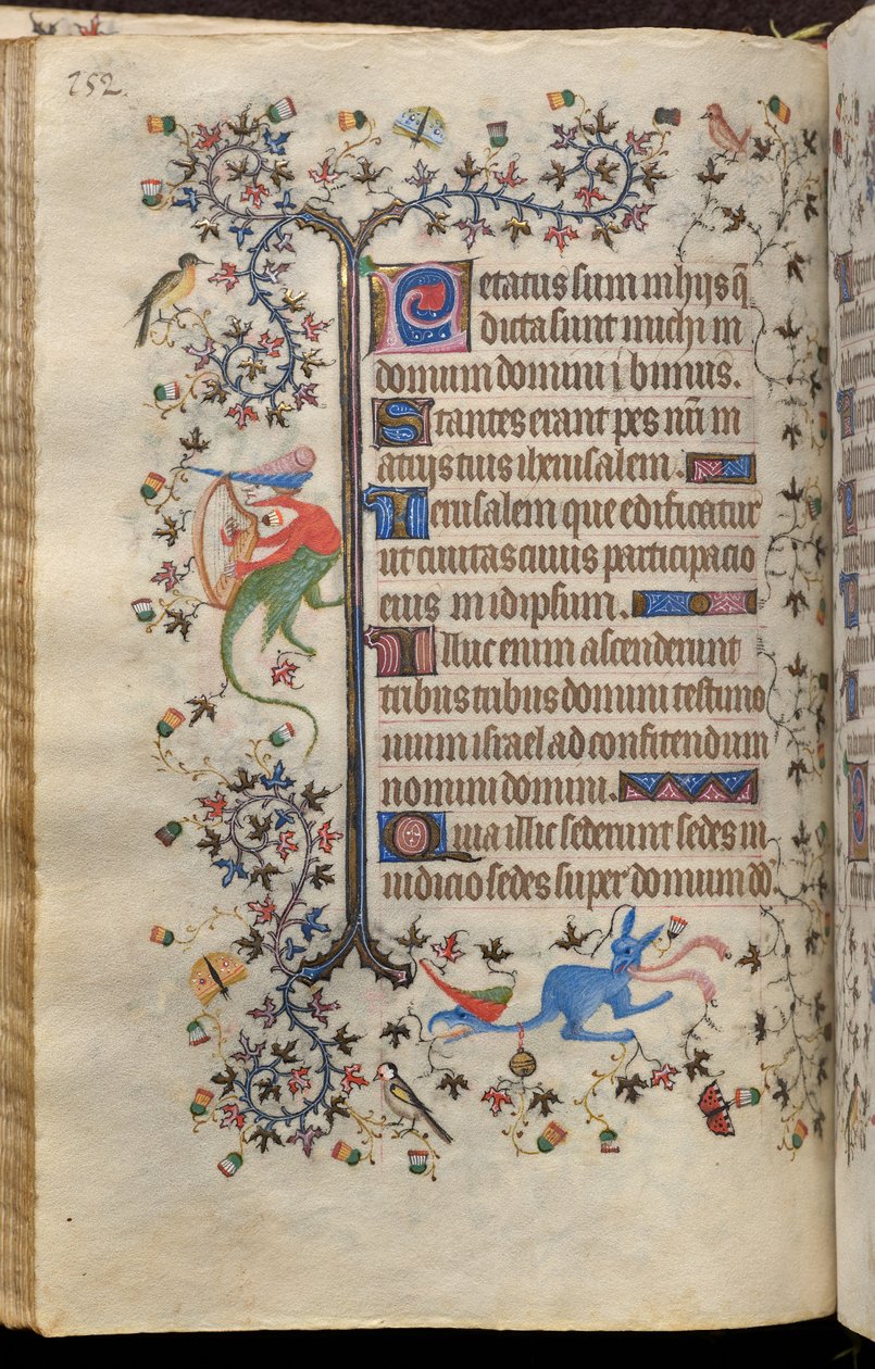 Stundenbuch von Karl dem Edlen, König von Navarra (1361-1425): fol. 76v, Text von Master of the Brussels Initials and Associates