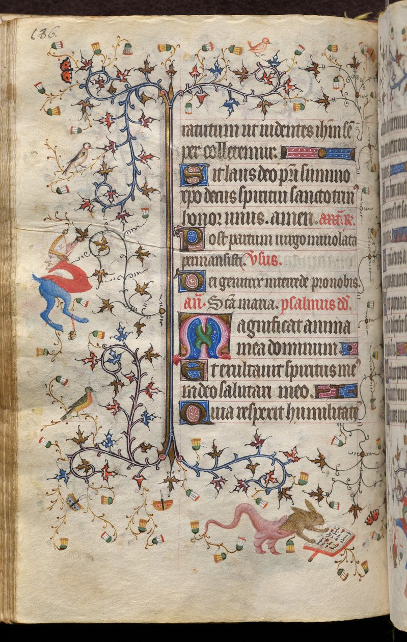 Stunden von Karl dem Edlen, König von Navarra (1361-1425): fol. 93v, Text von Master of the Brussels Initials and Associates