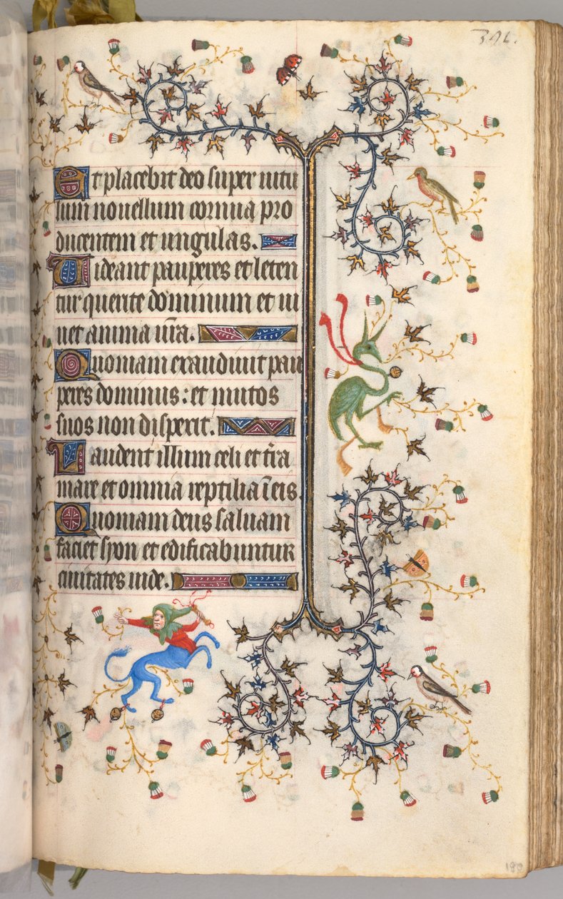 Stundenbuch von Karl dem Edlen, König von Navarra 1361-1425: fol. 190r, Text von Master of the Brussels Initials and Associates
