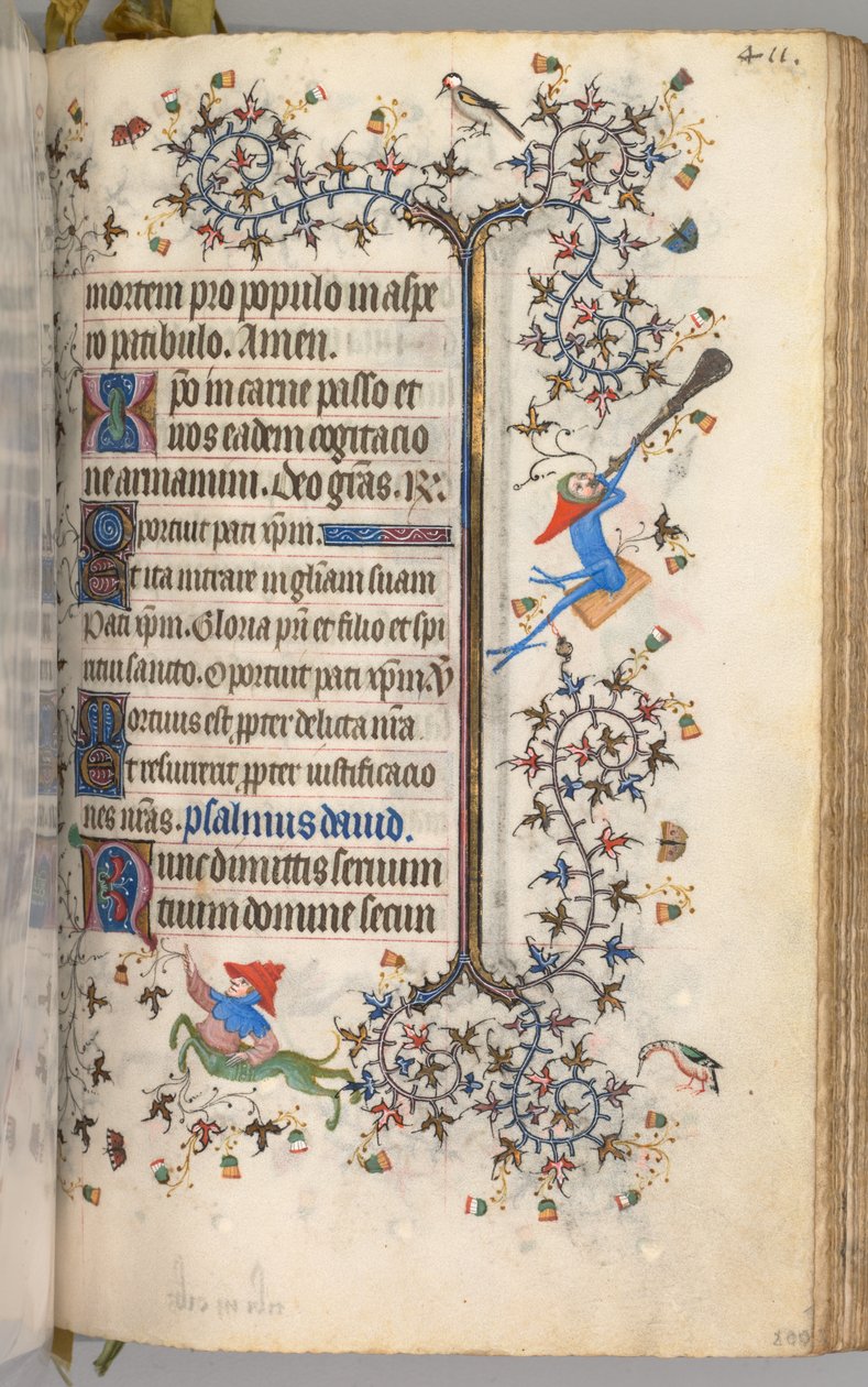 Stundenbuch von Karl dem Edlen, König von Navarra 1361-1425: fol. 200r, Text, ca. 1405 von Master of the Brussels Initials and Associates