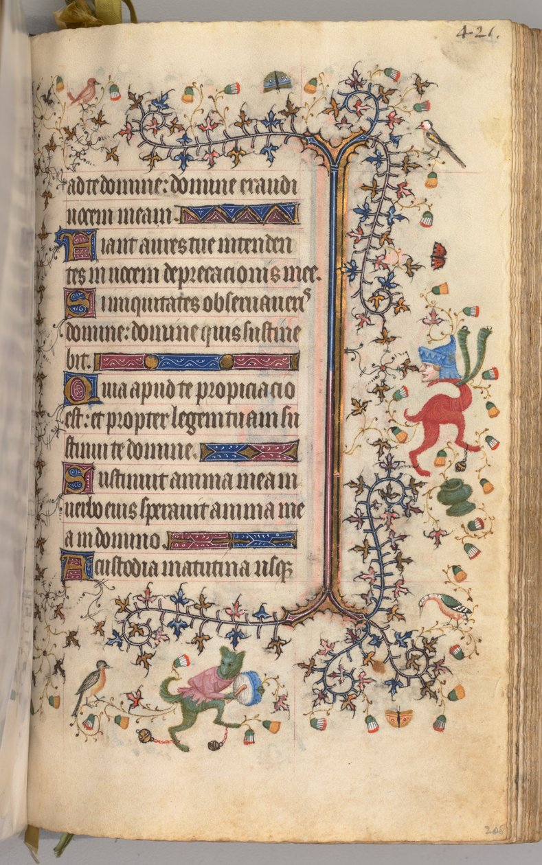 Stundenbuch von Karl dem Edlen, König von Navarra 1361-1425: fol. 205r, Text, um 1405 von Master of the Brussels Initials and Associates