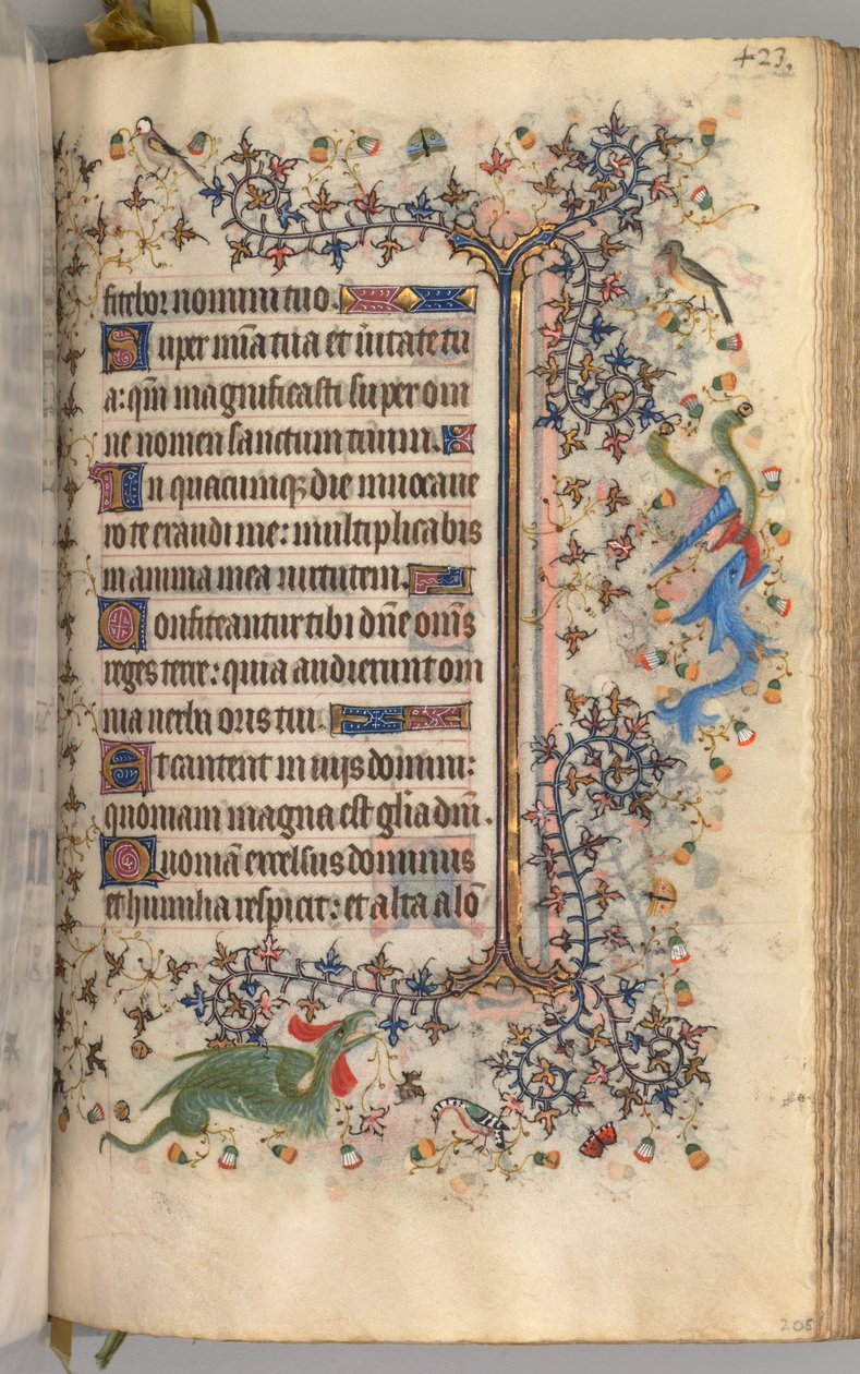 Stundenbuch von Karl dem Edlen, König von Navarra 1361-1425: fol. 206r, Text, um 1405 von Master of the Brussels Initials and Associates