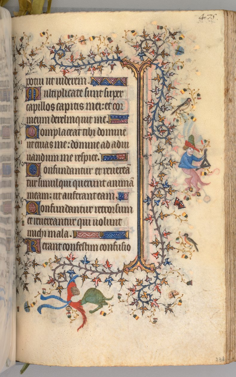 Stundenbuch von Charles dem Edlen, König von Navarra 1361-1425: fol. 232r, Text, ca. 1405 von Master of the Brussels Initials and Associates