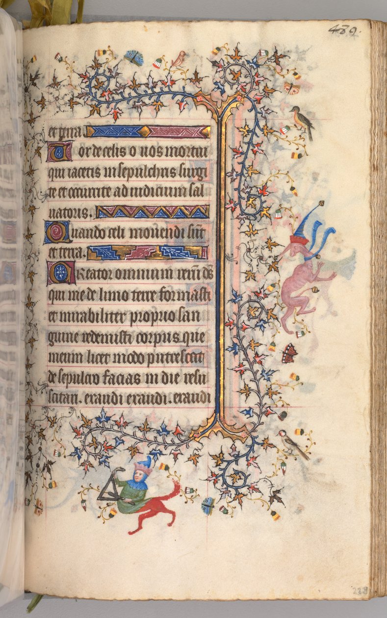 Stundenbuch von Karl dem Edlen, König von Navarra 1361-1425: fol. 239r, Text, um 1405 von Master of the Brussels Initials and Associates