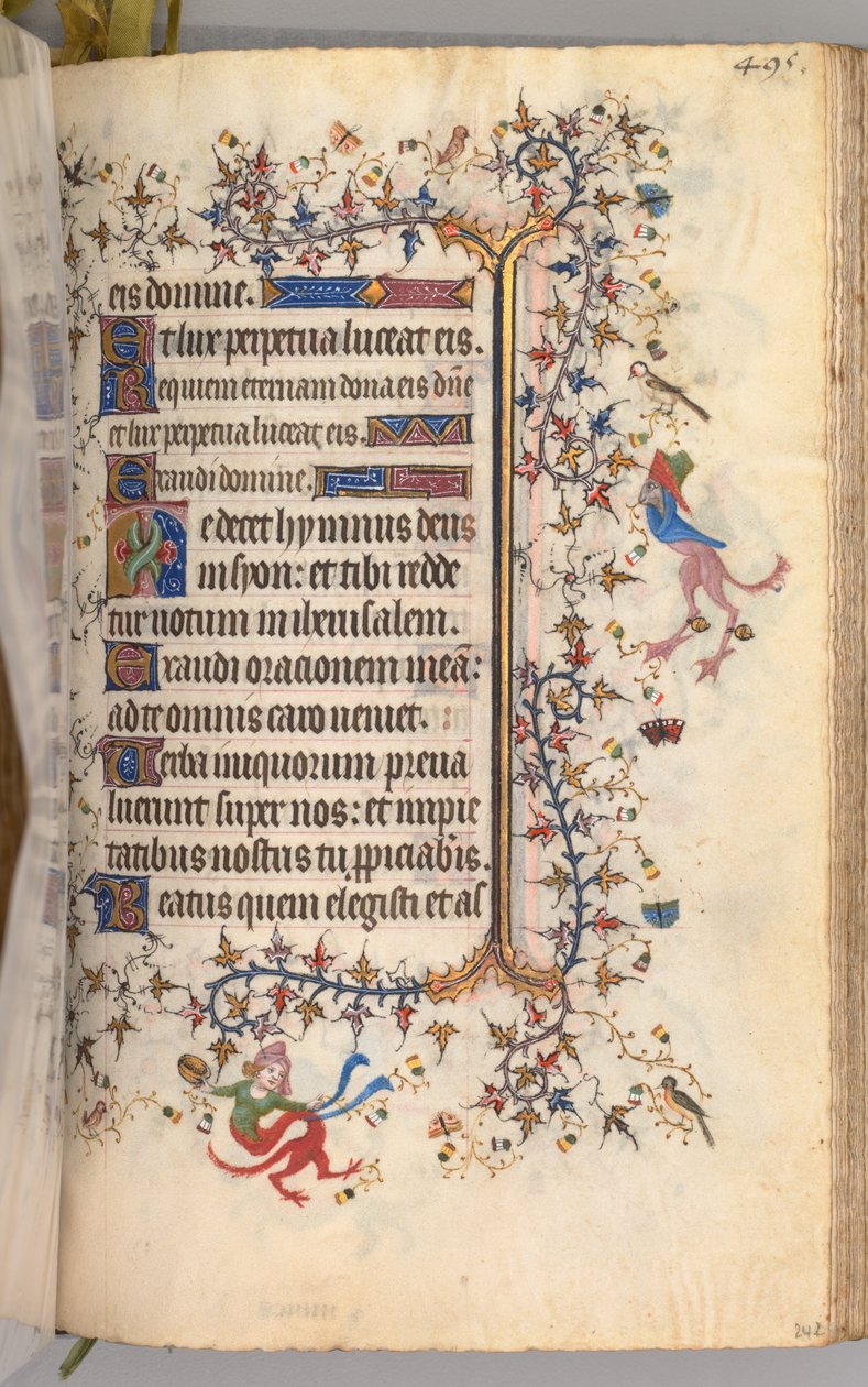 Stundenbuch von Karl dem Edlen, König von Navarra 1361-1425: fol. 242r, Text, ca. 1405 von Master of the Brussels Initials and Associates