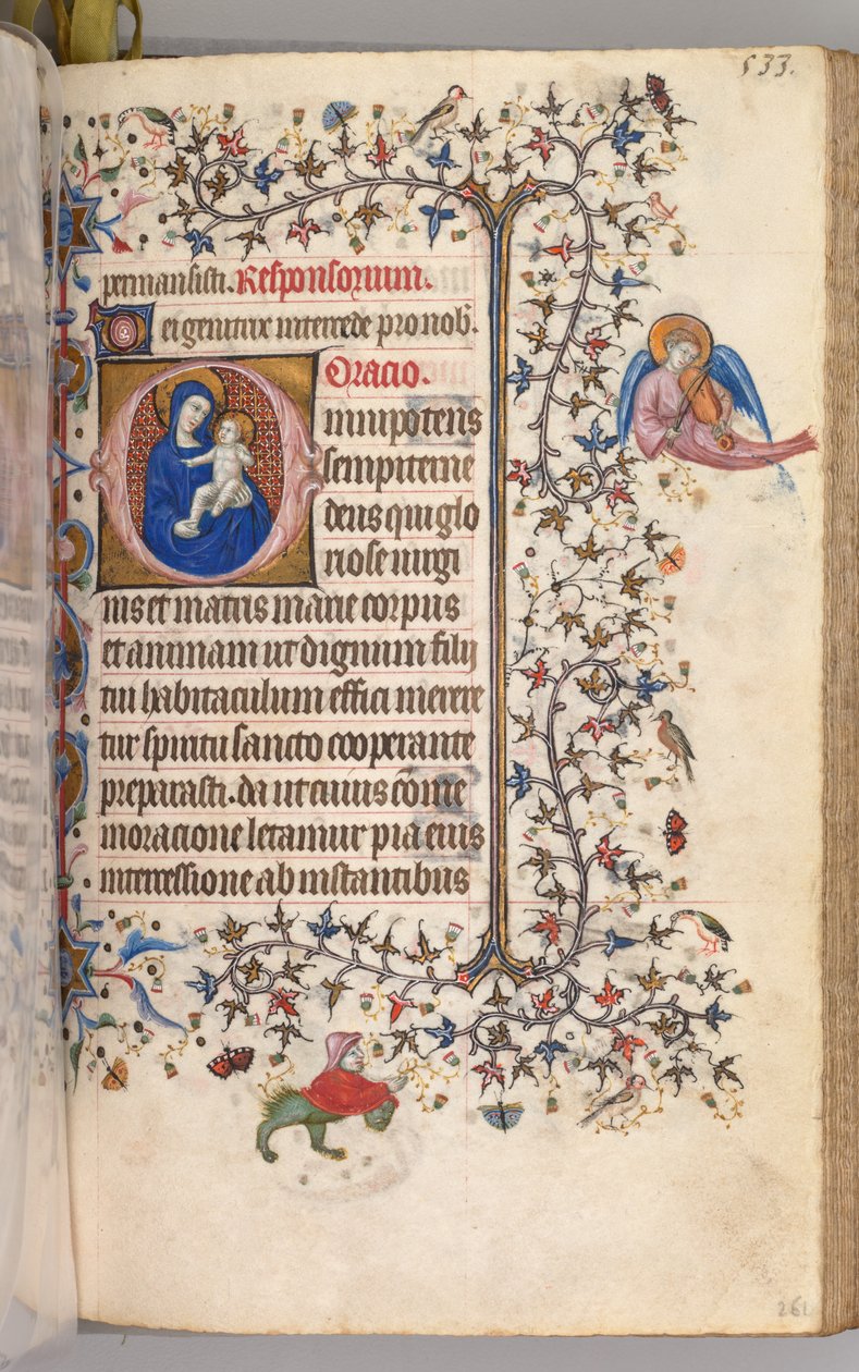 Stunden von Karl dem Edlen, König von Navarra 1361-1425: fol. 261r, Jungfrau und Kind, ca. 1405 von Master of the Brussels Initials and Associates
