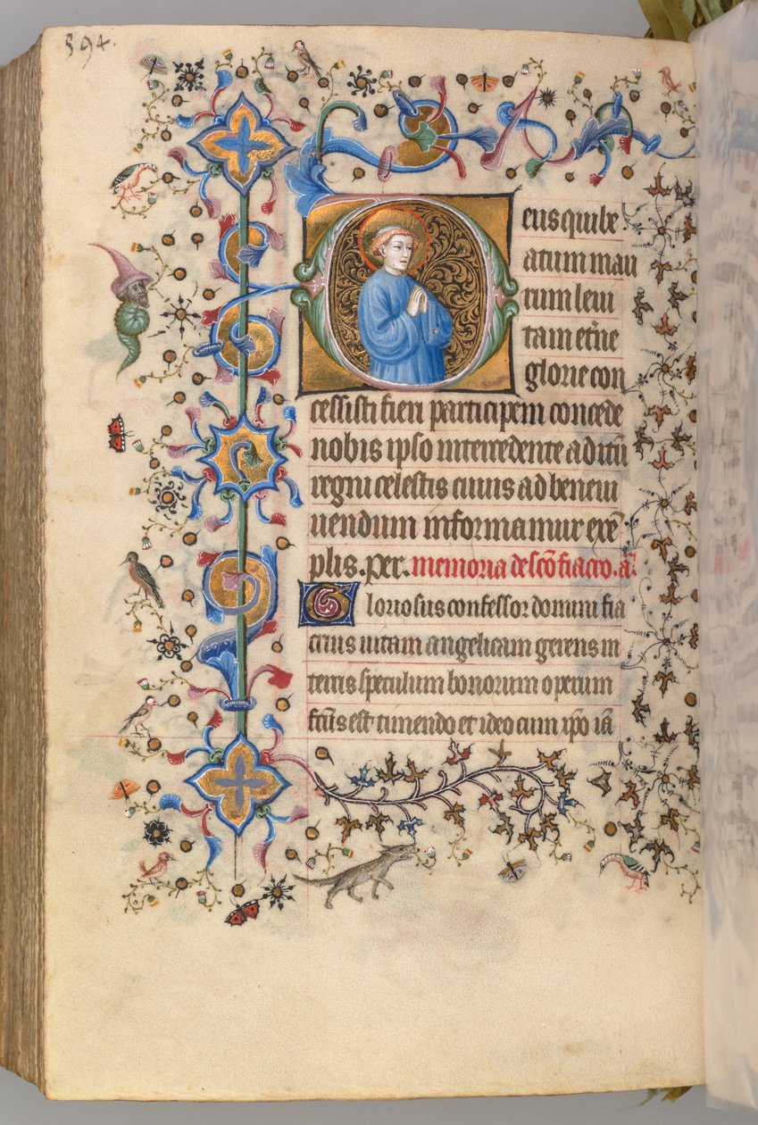 Stundenbuch von Karl dem Edlen, König von Navarra 1361-1425, fol. 291v, Text, ca. 1405 von Master of the Brussels Initials and Associates