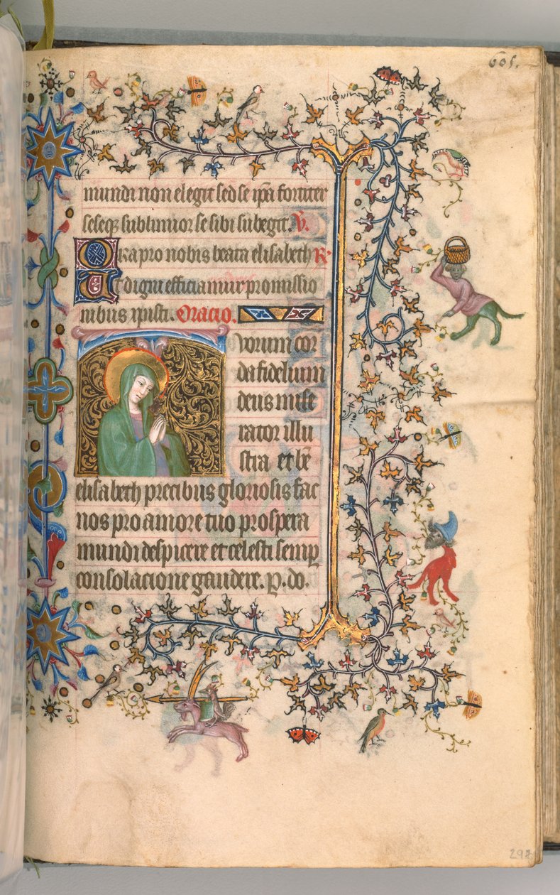 Stundenbuch von Karl dem Edlen, König von Navarra 1361-1425, fol. 297r, St. Elisabeth, ca. 1405 von Master of the Brussels Initials and Associates