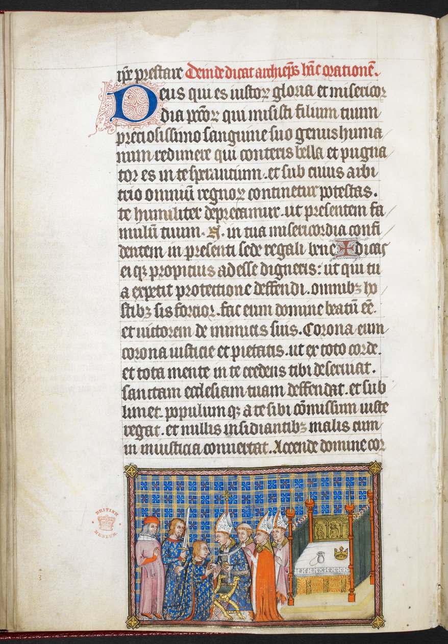 Der König empfängt die Salbung der Hände, aus dem 