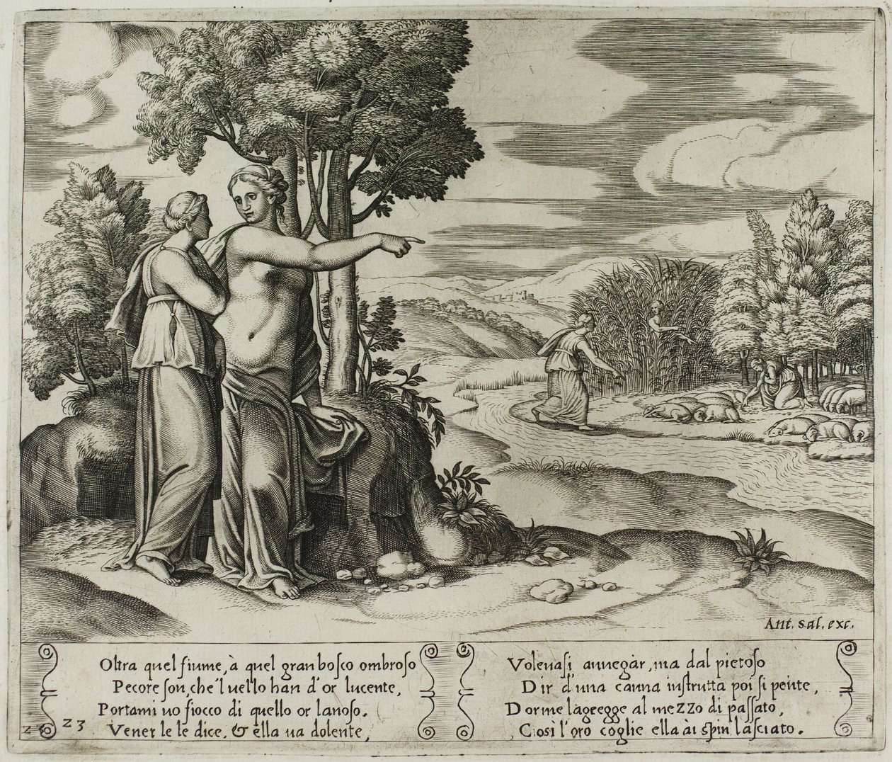 Psyche auf der Suche nach der goldenen Wolle von Master of the Die