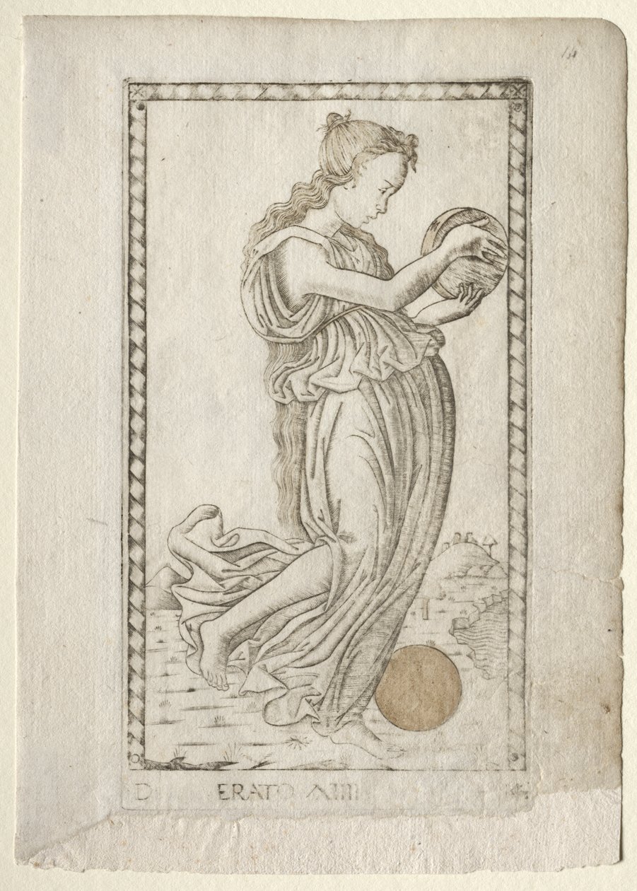 Erato (Lyrik und Liebesdichtung) (aus der Tarocchi-Serie D: Apollo und die Musen, #14) von Master of the E Series Tarocchi