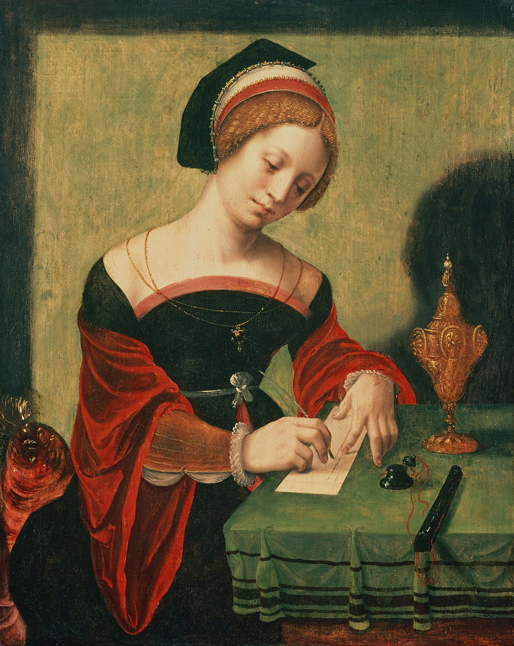 Porträt einer Dame als Magdalena von Master of the Female Half Lengths