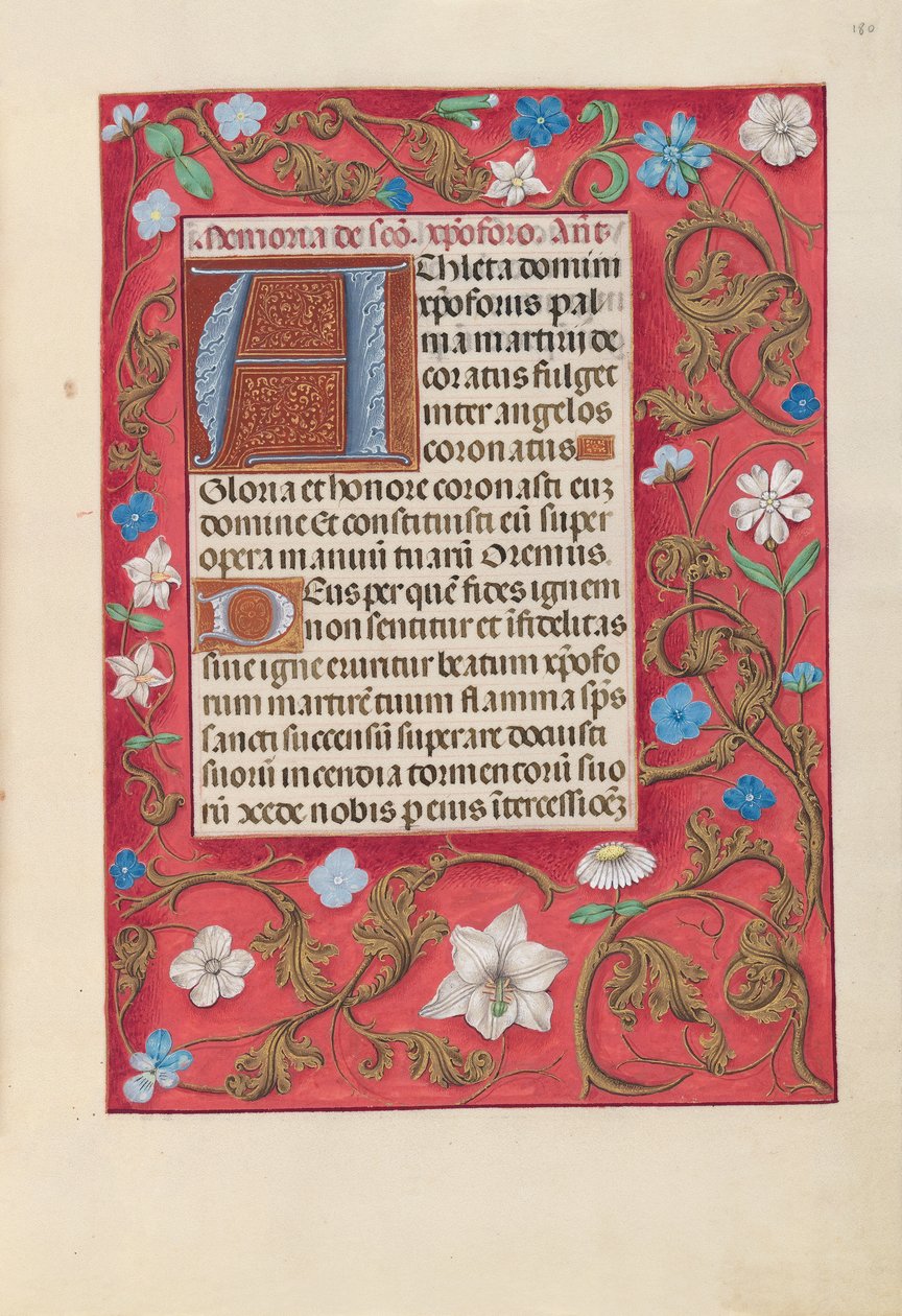 Stundenbuch der Königin Isabella der Katholischen, Königin von Spanien: Fol. 180r, ca. 1500 von Master of the First Prayerbook of Maximillian