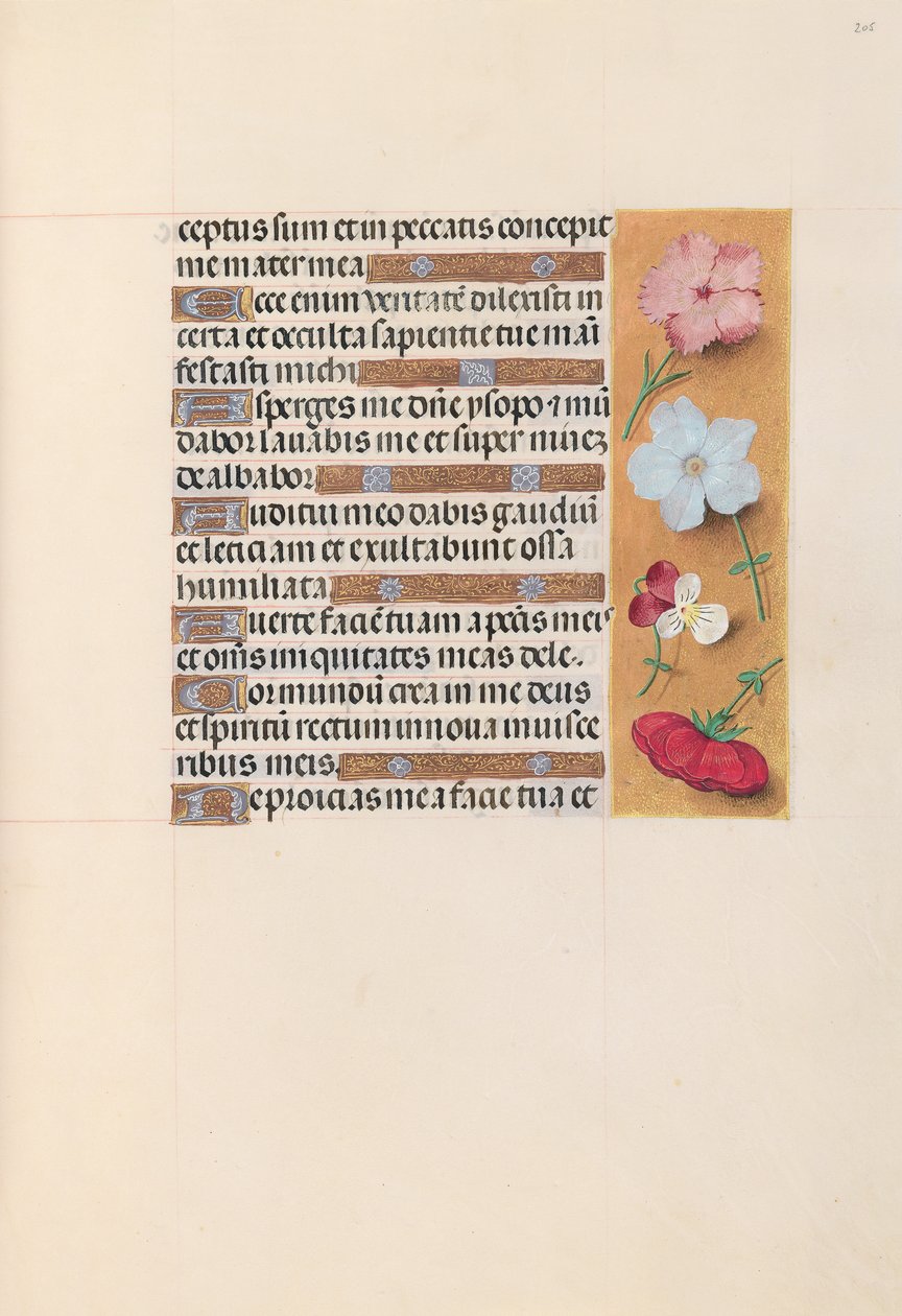 Stundenbuch der Königin Isabella der Katholischen, Königin von Spanien: Fol. 205r, um 1500 von Master of the First Prayerbook of Maximillian
