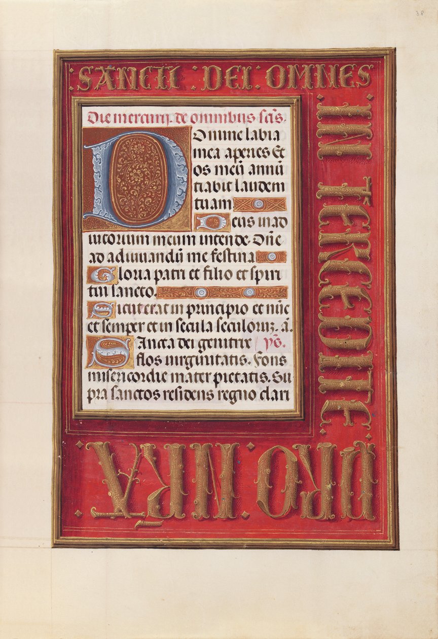 Stundenbuch der Königin Isabella der Katholischen, Königin von Spanien: Fol. 38r, ca. 1500 von Master of the First Prayerbook of Maximillian