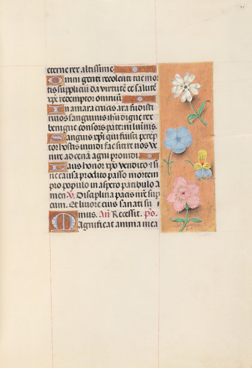 Stundenbuch der Königin Isabella der Katholischen, Königin von Spanien: Fol. 75r, ca. 1500 von Master of the First Prayerbook of Maximillian