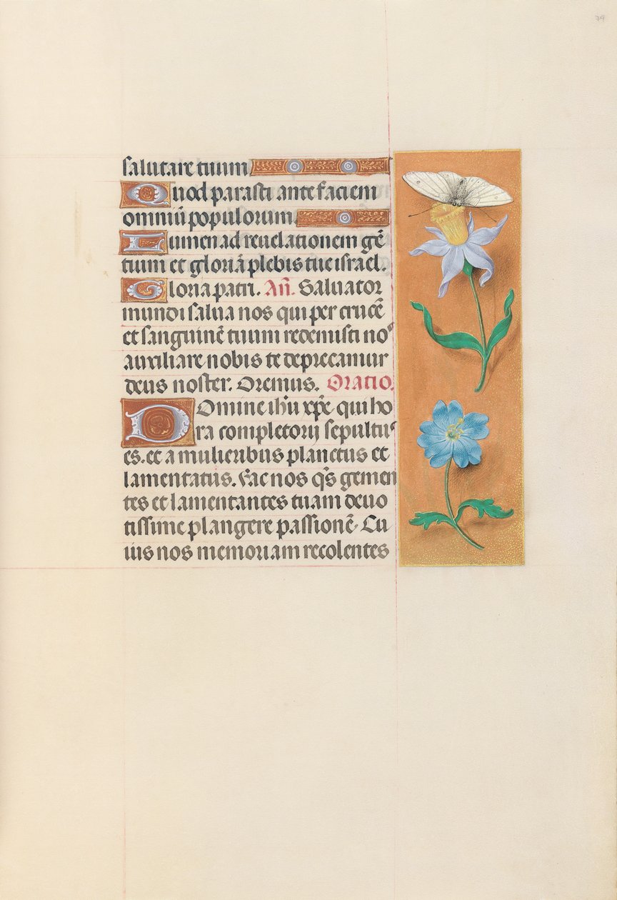 Stundenbuch der Königin Isabella der Katholischen, Königin von Spanien: Fol. 79r, um 1500 von Master of the First Prayerbook of Maximillian