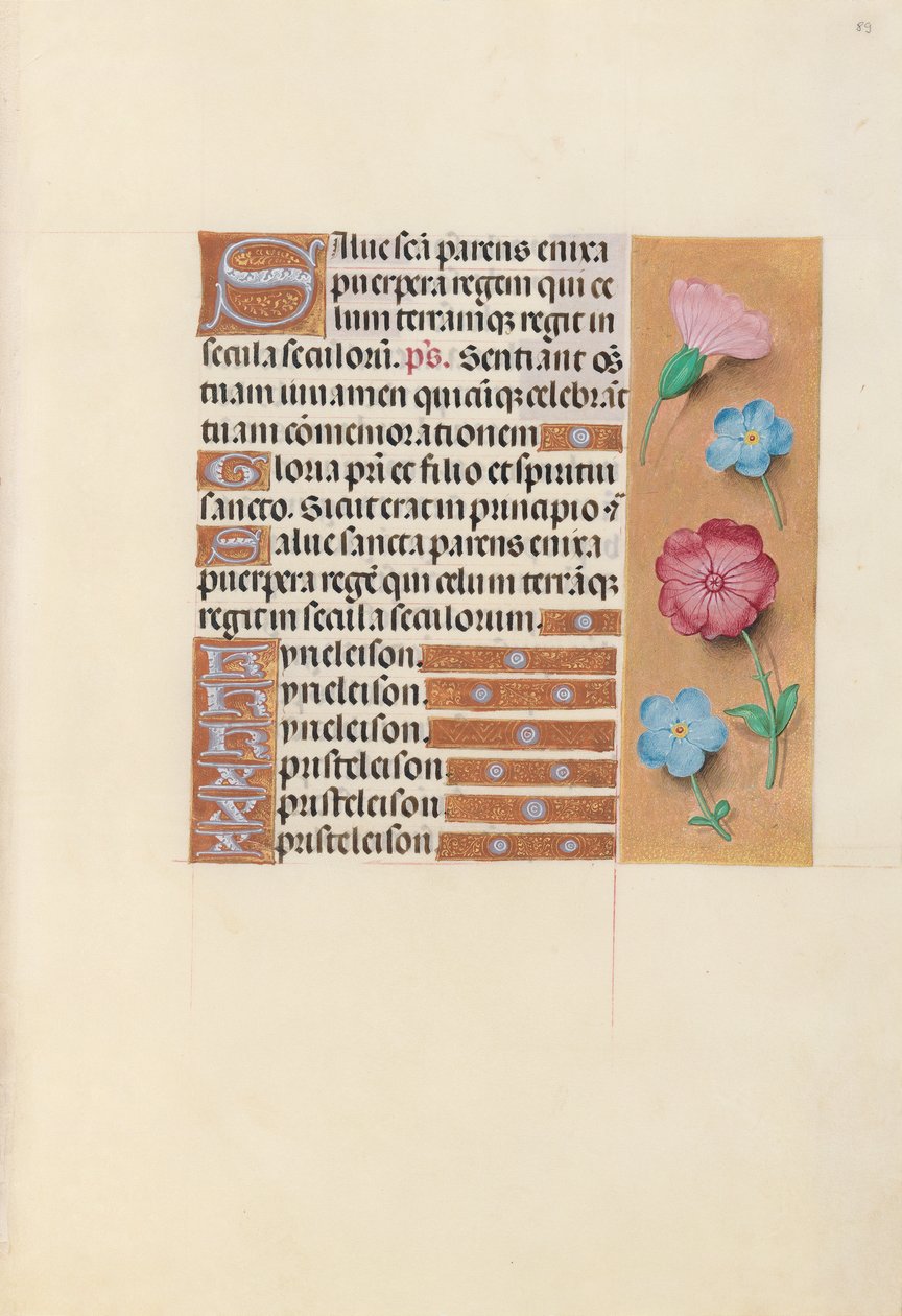Stundenbuch der Königin Isabella der Katholischen, Königin von Spanien: Fol. 89r, ca. 1500 von Master of the First Prayerbook of Maximillian