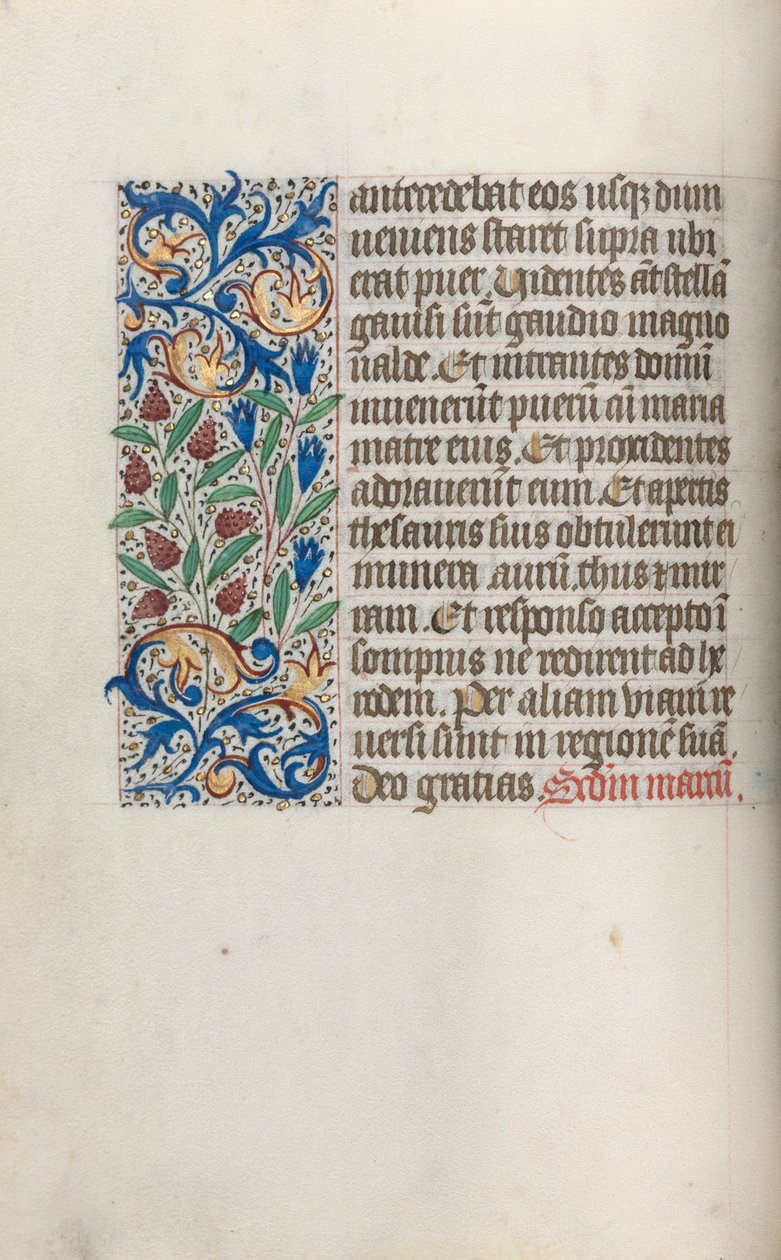 Stundenbuch Gebrauch von Rouen: fol. 17v, ca. 1470 von Master of the Geneva Latini
