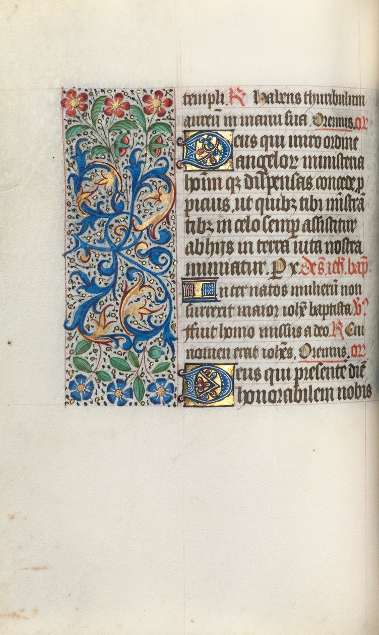Stundenbuch Gebrauch von Rouen: fol. 50v, um 1470 von Master of the Geneva Latini