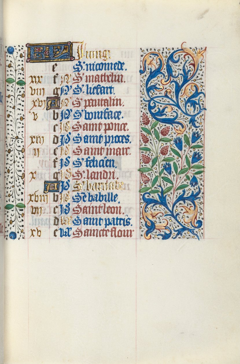 Stundenbuch Gebrauch von Rouen: fol. 51r, ca. 1470 von Master of the Geneva Latini