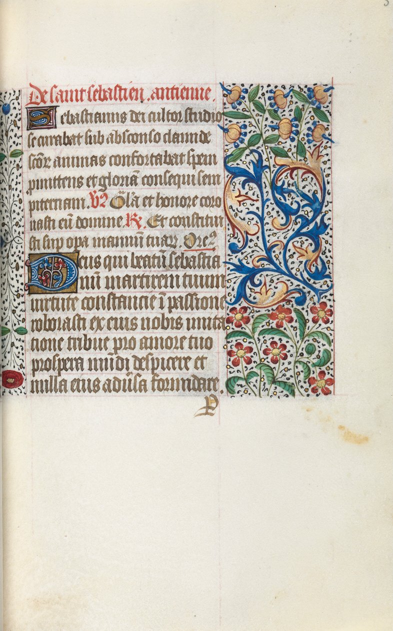 Stundenbuch Gebrauch von Rouen: fol. 52r, um 1470 von Master of the Geneva Latini