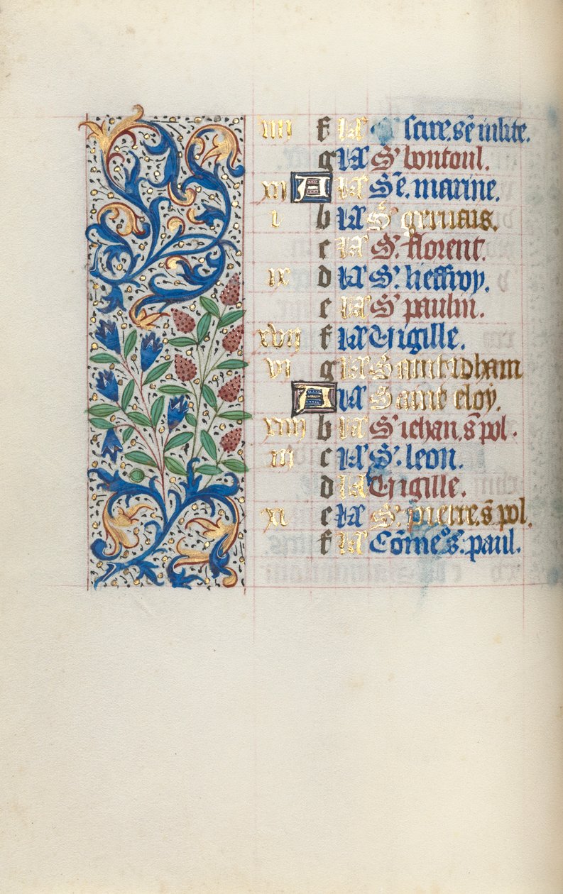 Stundenbuch Gebrauch von Rouen: fol. 6v von Master of the Geneva Latini