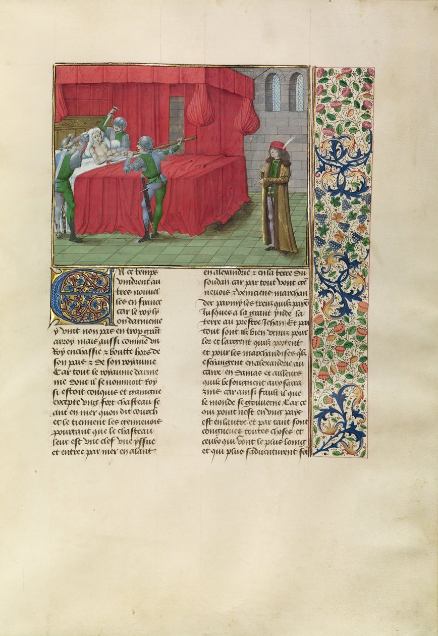 Der König von Zypern, getötet von den Verfolgern seiner Brüder von Master of the Getty Froissart