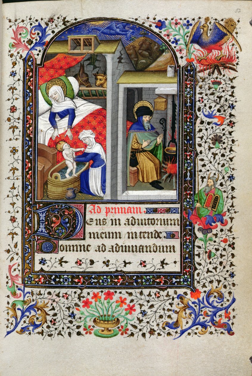 Geburt Christi, aus einem Stundenbuch, Paris, ca. 1435 von Master of the Munich Golden Legend