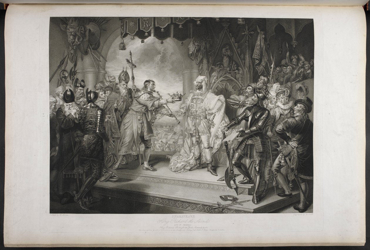 König Richard der Zweite. Akt IV. Szene I. König Richard, Bolingbroke, York, Aumerle usw. Im Parlamentshaus, ca. 1803 von Mather Brown