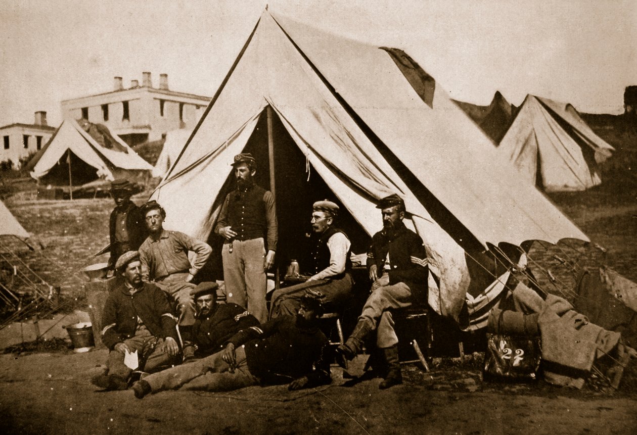 Gruppe der 22. New Yorker Freiwilligen, 1861-65 von Mathew B. Brady