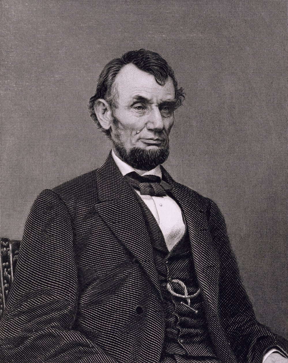 Abraham Lincoln, graviert nach einem Foto von William G. Jackman von Mathew (after) Brady