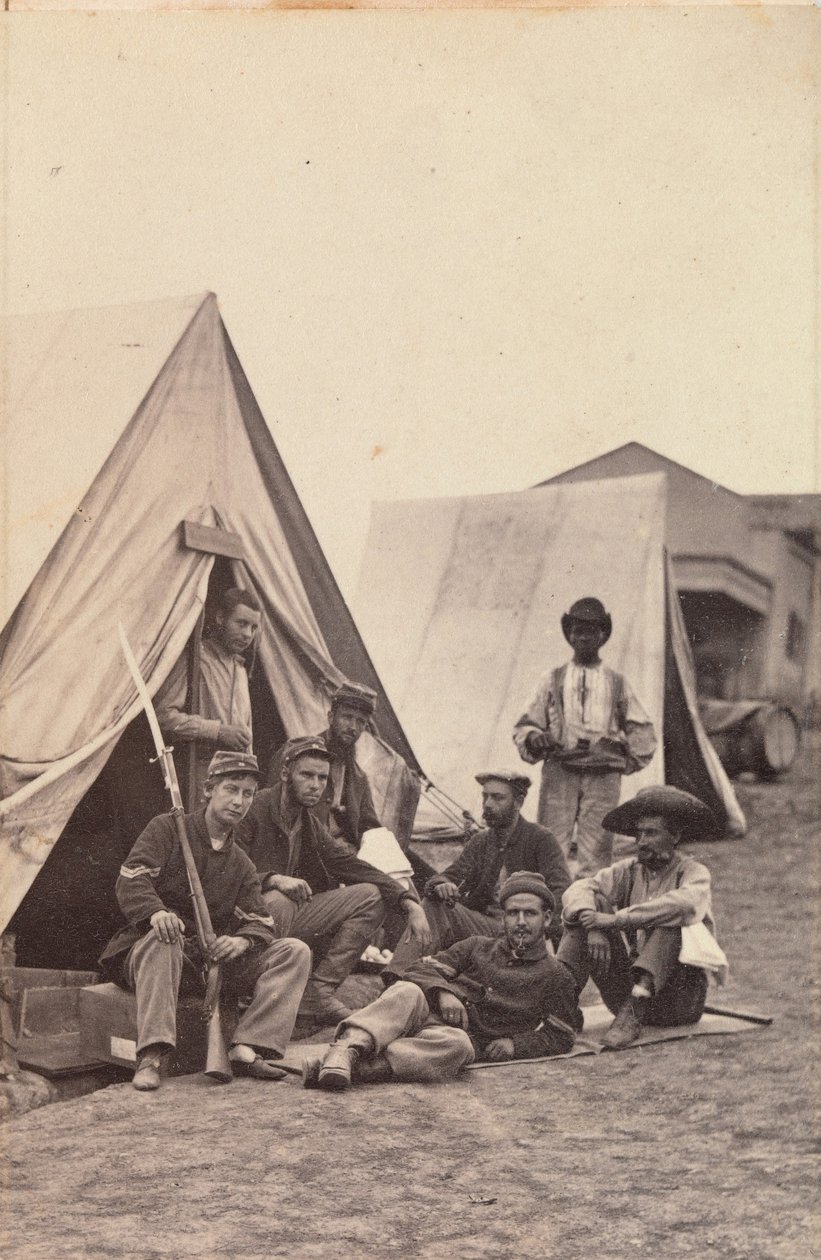 [Lagerszene mit Soldaten der 22. New York State Miliz, Harper